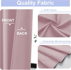 Simplebrand Ava Blush Short Blackout Curtains - Image 2