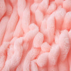 Light Pink Fleece Throw Blanket 90”×90” - Image 4