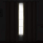 Beige Thermal Blackout Curtains/38 x 84 Inch/Set of 2 Panels Room Darkening - Image 3