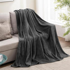 BEDELITE Fleece Blanket Soft Plush Twin Size Blanket Charcoal Grey 60"x80" | - Image 6