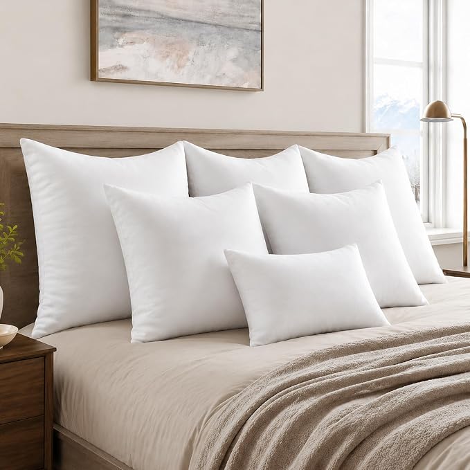 MIULEE 26x26 Euro Pillow Inserts 4 Pack, Throw Pillows - Image 2