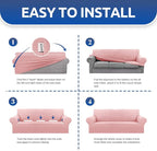 Stretch Oversized Couch Covers for Sofa Slipcover, Dusty Pink | 1-Piece - Image 5