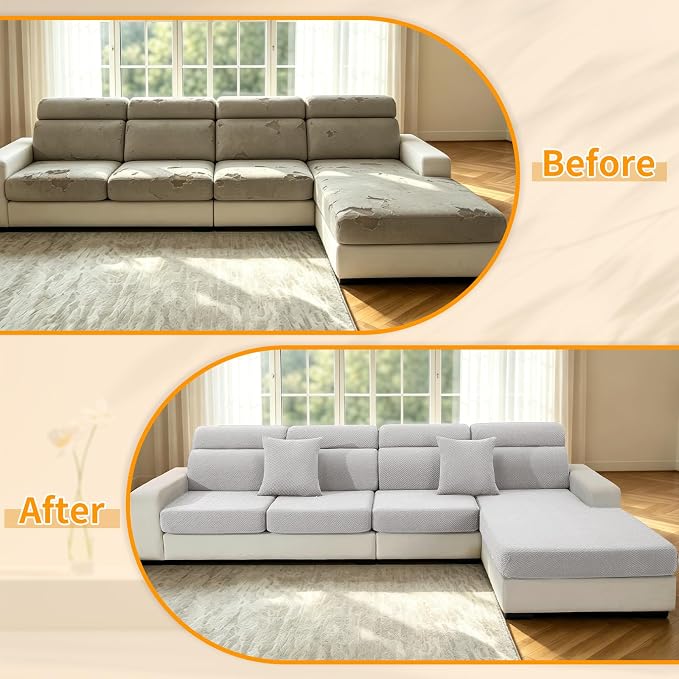 XINEAGE Chaise Cover for L Shaped Sofa, Sectional Couch Covers for Pets - Image 7