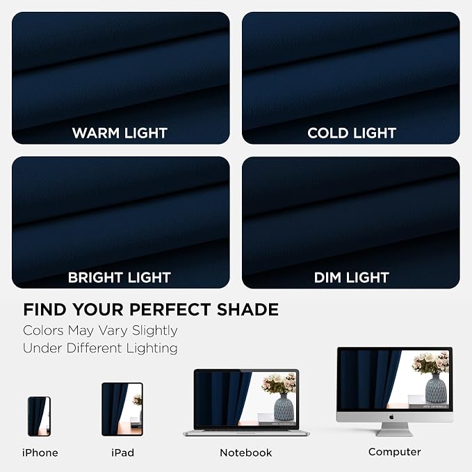 Joydeco Blackout Curtains 45 Inch Length 2 Panels Set, Thermal Insulated Long - Image 6