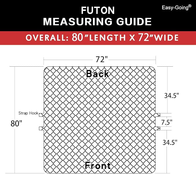 Easy-Going Reversible Couch Cover, Large Futon Sofa, Light Gray/Light Gray | - Image 6