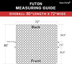 Easy-Going Reversible Couch Cover, Large Futon Sofa, Taupe/Ivory | Machine - Image 7
