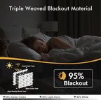 MIULEE Blackout Curtains for Bedroom 2 Panels 40 x 48 Inch Long Navy Blue | - Image 2