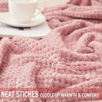 Exclusivo Mezcla Soft Waffle Fleece Bed Blanket Queen Size, Cozy Flannel - Image 8