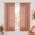 63 Inch Semi Sheer Linen Curtains by LAMIT