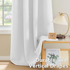 H.VERSAILTEX White Curtains for Bedroom Thermal Insulated Room Darkening Living - Image 8