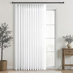 Topfinel 105 Inches Long Pinch Pleated Semi Sheer Curtains by Topfinel