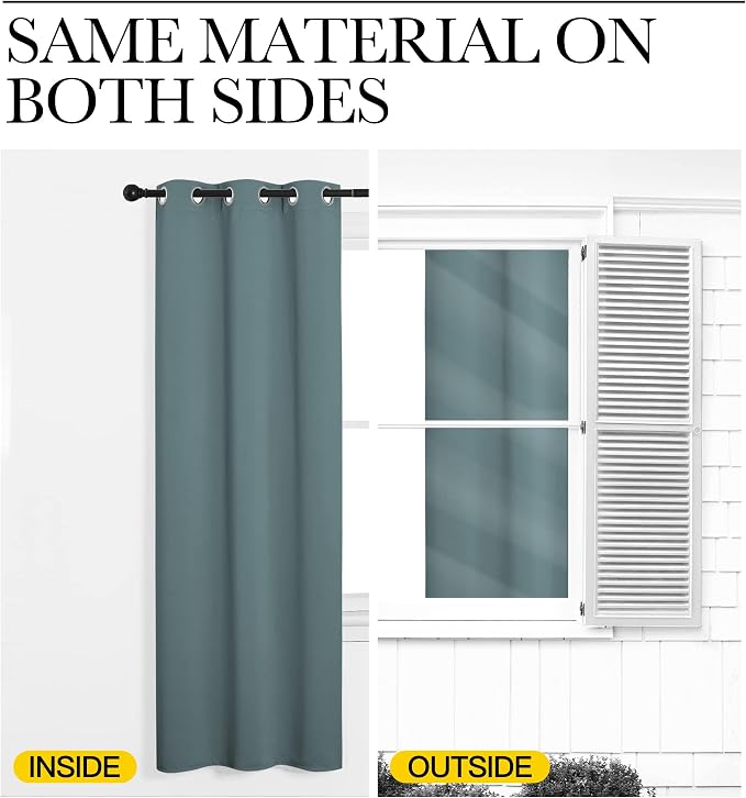 NICETOWN Modern Blackout Curtains Noise Reducing, 2 Panels, W55 x L120 -Inch - Image 6