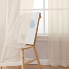 Cream Sheer Curtains 78 inches Long 2 Panels Set - Image 4