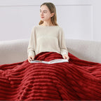 BEDELITE Ribbed Fleece Throw Blanket - Image 3