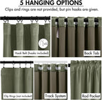 MIULEE Velvet Curtains 50W x 96L 2 Panels Sage Green Blackout Curtains | Luxury - Image 2