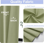 Simplebrand Ava Sage Green Short 30 Inches Blackout Curtain 2 Panels Set - Image 4