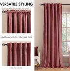 MIULEE Velvet Curtains 52x90 inches 2 Panels Dusty Rose Pink Curtains | Luxury - Image 2