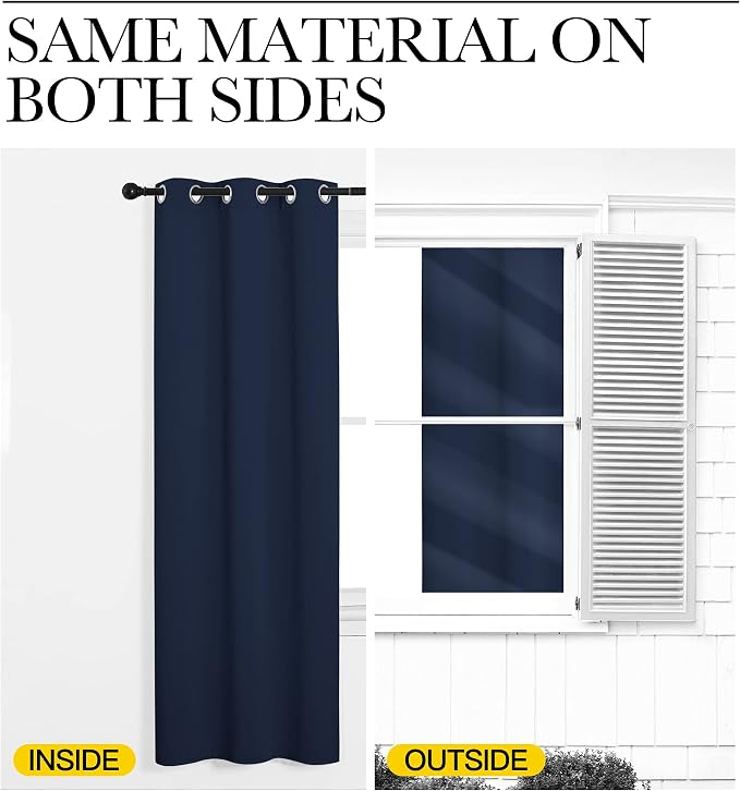 NICETOWN Blackout Curtain Panels, Window Treatment Energy Saving Thermal - Image 6