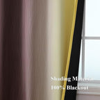 Brown and Yellow Blackout Curtains 52Wx54L Inch 2 Panels | Thermal Insulated - Image 5