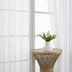 White Bedroom Curtains 96 Length - Image 3