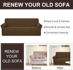 U-NICE HOME Loveseat Cover Stretch Couch Cover Sofa Slipcover, 1-Piece Sofa - Image 5