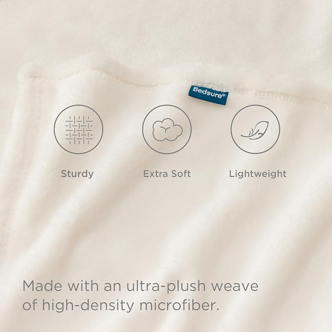 Bedsure GentleSoft Cream Throw Blanket - Image 5