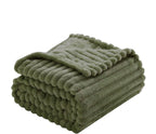 Olive Green Fleece Throw Blanket 90”×90” - Image 5