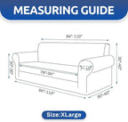 Stretch Oversized Couch Covers for Sofa Slipcover, Camel | 1-Piece Washable - Image 3