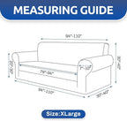 Stretch Oversized Couch Covers for Sofa Slipcover, Soft Jacquard Non-Slip - Image 7
