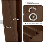 MIULEE Blackout Curtains for Bedroom 2 Panels 40 x 72 Inch Long Brown | Thermal - Image 4
