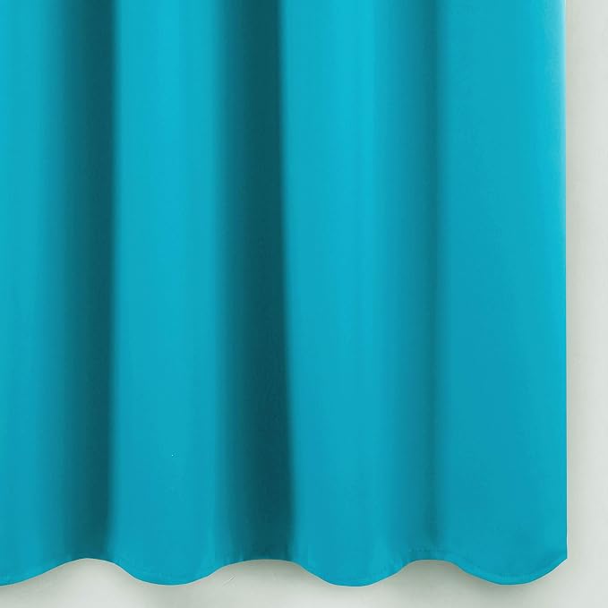 Teal Blackout Curtains 34 x 63 Inch Length/Set of 2 Curtain Panels/Thermal - Image 9