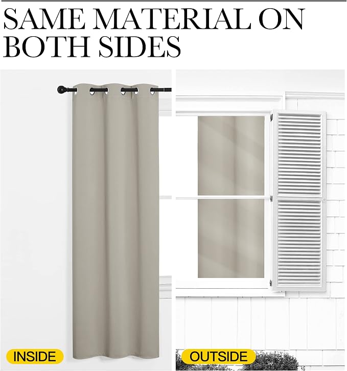 NICETOWN Room Darkening Curtain Panels 90 inches Long, Privacy Draperies - Image 6