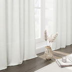 Ivory Linen Curtains 63 Inches Length 2 Panels Set - Image 6