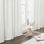 Ivory Curtains 2 Panels for Living Room Back Tab Neutral Farmhouse Extra Long - Image 6