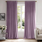 MIULEE Lavender Velvet Curtains 52x90 inches Luxury Blackout Curtains | Thermal by MIULEE