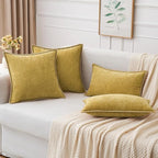 MIULEE Decorative Couch Throw Pillow Covers 20x20 Inch Mustard Yellow | - Image 5