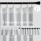 MIULEE Greyish White Back Tab Blackout Curtains 52x96 Inch Long 2 Panels | Rod - Image 3