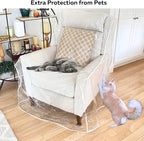 Evelots 2-Pack Clear Vinyl Recliner Covers, Spill-Resistant Protectors | - Image 2
