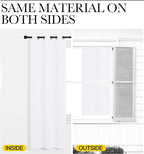 NICETOWN White Lightweight Fabric Curtain Panels, 48 inch Length, Non-Blackout - Image 5