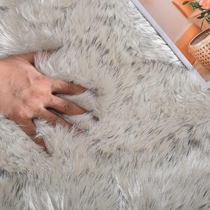 ORINOVA White and Grey Rug 8x10 Area Rugs - Image 4