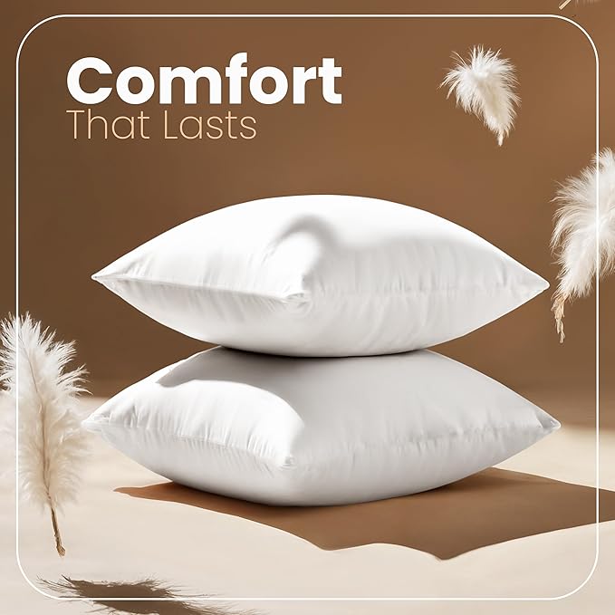 Utopia Bedding 12x12 Pillow Inserts, 2 Pack | Indoor cushion inserts - Image 4