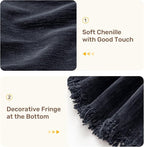 2 Pieces Sectional Couch Covers L Shaped Cover XXL Navy Blue | Thick Washable - Image 7