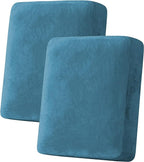 H.VERSAILTEX Velvet Stretch Couch Cushion Cover Plush Cushion Slipcover by HVERSAILTEX