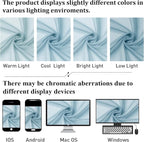 Sky Blue Sheer Curtains 90 Inches Long 2 Panels, Light Filtering Voile Solid - Image 8