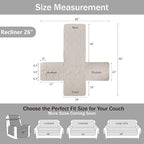 Beige Recliner Chair Covers, Quilted Décor Water-Repellent Medium Lazy Boy - Image 7