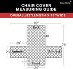 Easy-Going Reversible Couch Cover, Small Chair, Chocolate/Beige | Machine - Image 6