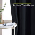 NICETOWN Black Out Curtains 102 inches Long, Grommet Thermal Insulated Solid - Image 5