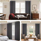 Joydeco Blackout Curtains 108 Inch Long 2 Panels, Long Black Out Curtains - Image 6