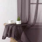 Chocolate Sheer Curtains 96 Inches Long 2 Panels, Voile Breathable Sheer Curtain - Image 7