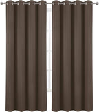 Chocolate Brown Thermal Blackout Curtains/52 x 95 Inch/Set of 2 Panels Room - Image 2
